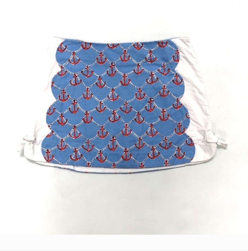 Lilly Pulitzer Blue and Orange Anchor Skirt
